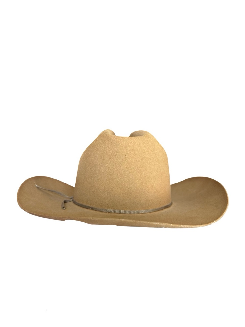 Vintage John B. Stetson 3X Beaver Cowboy Hat Tan Felt Western Size 7 USA Rodeo - Picture 2 of 9